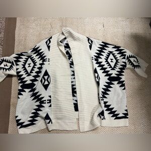 Aztec print cardigan